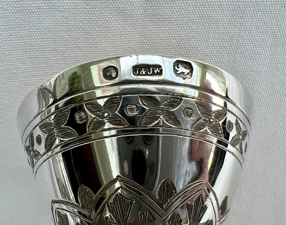 Fine Victorian Solid Sterling Silver Travelling 3 Piece Holy Communion Set