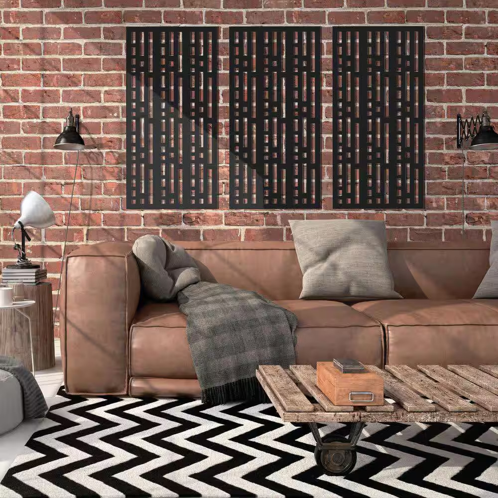 2 Ft. X 4 Ft. Morse Black Polypropylene Decorative Screen Panel