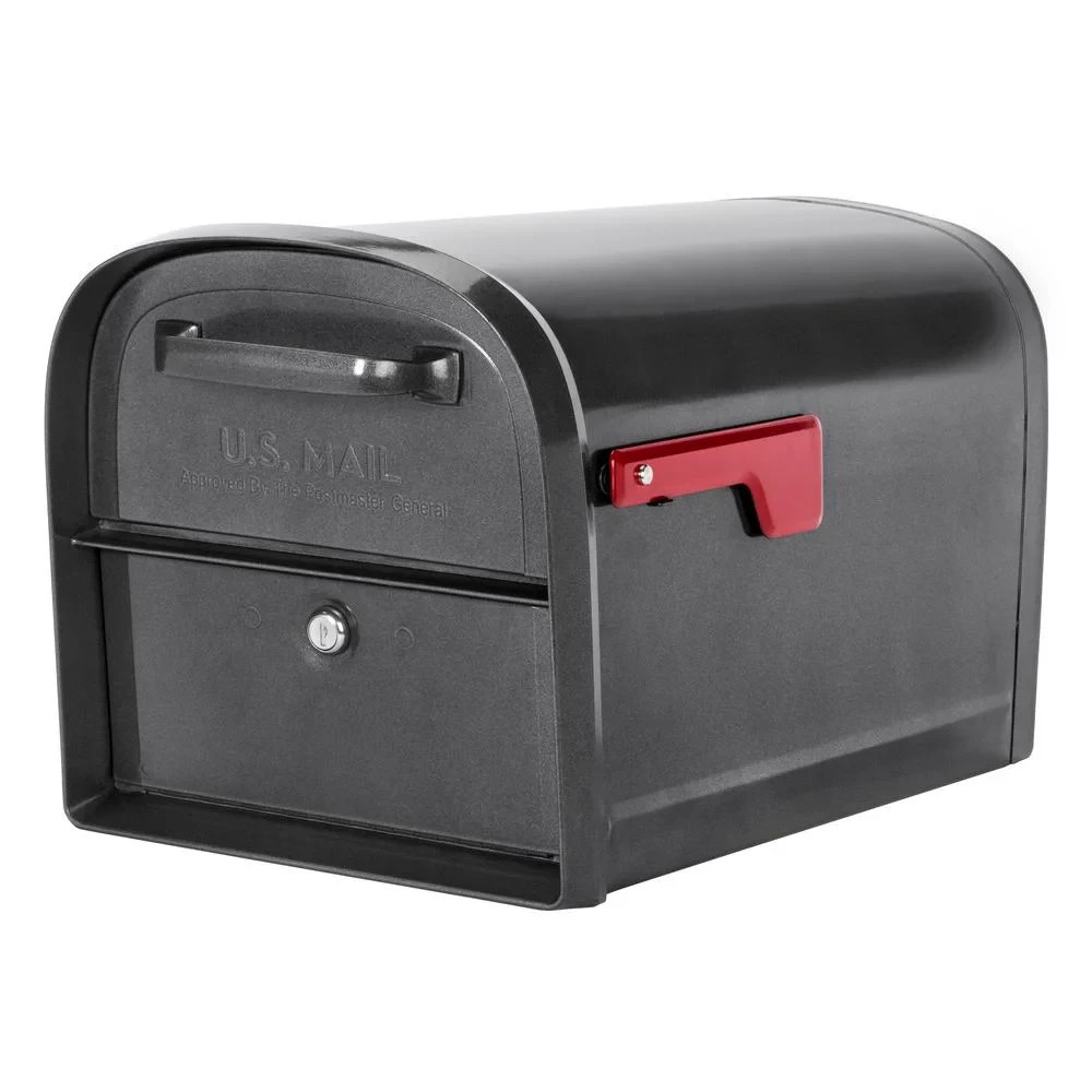 Architectural Mailboxes XL Locking Parcel Mailbox Pewter Galvanized Steel USPS