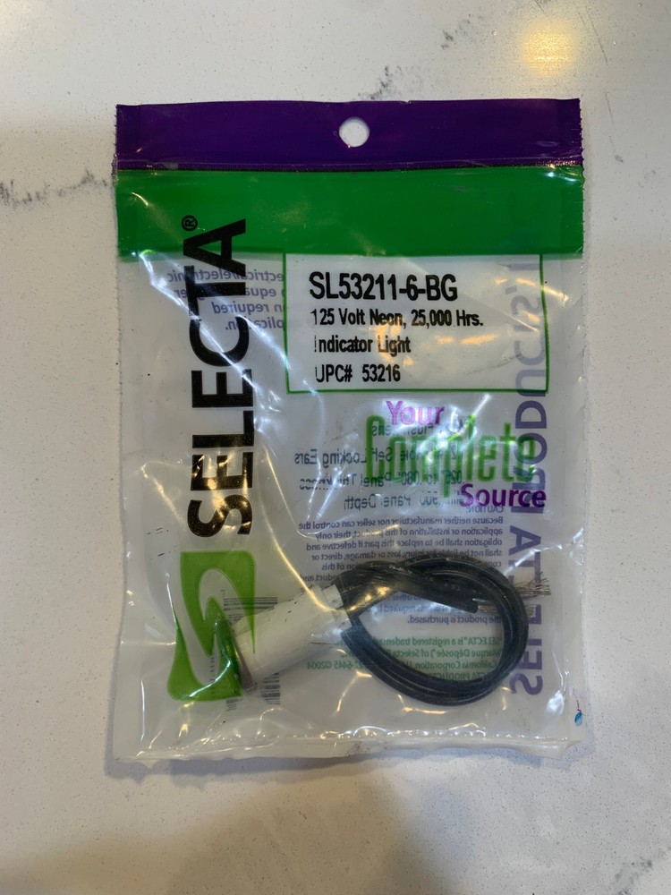 Selecta SL53211-6-BG Indicator Light White Flush Lens