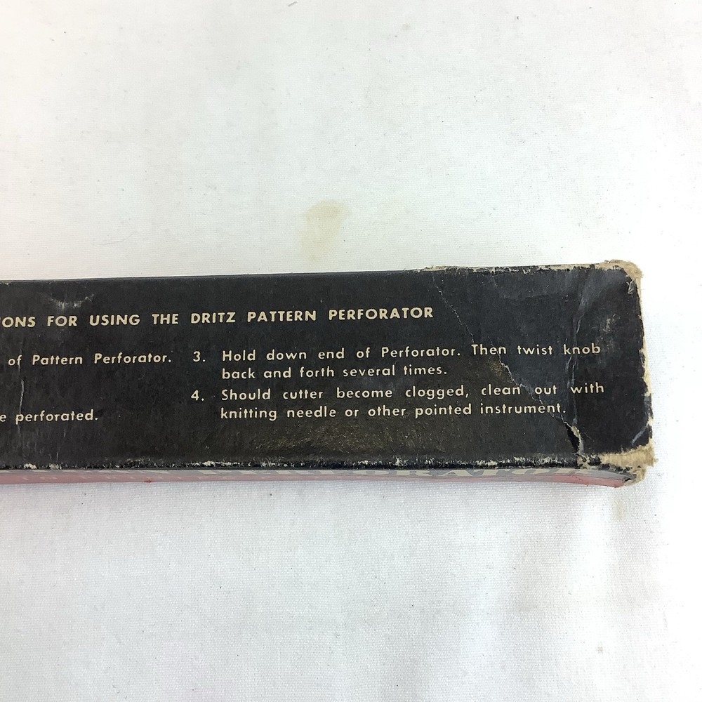 Dritz Pattern Perforator Vintage Sewing Tool Cuts Holes In Printed Patterns