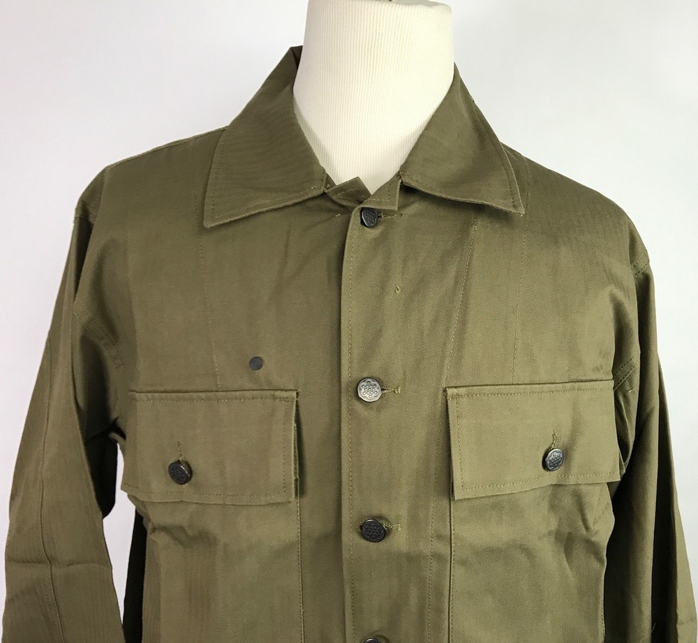 WWII US TYPE II HBT COMBAT FIELD JACKET-MEDIUM