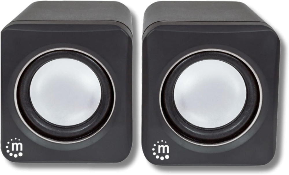 MANHATTAN USB Powered Stereo Speaker System - Small Size - with Volume Control &