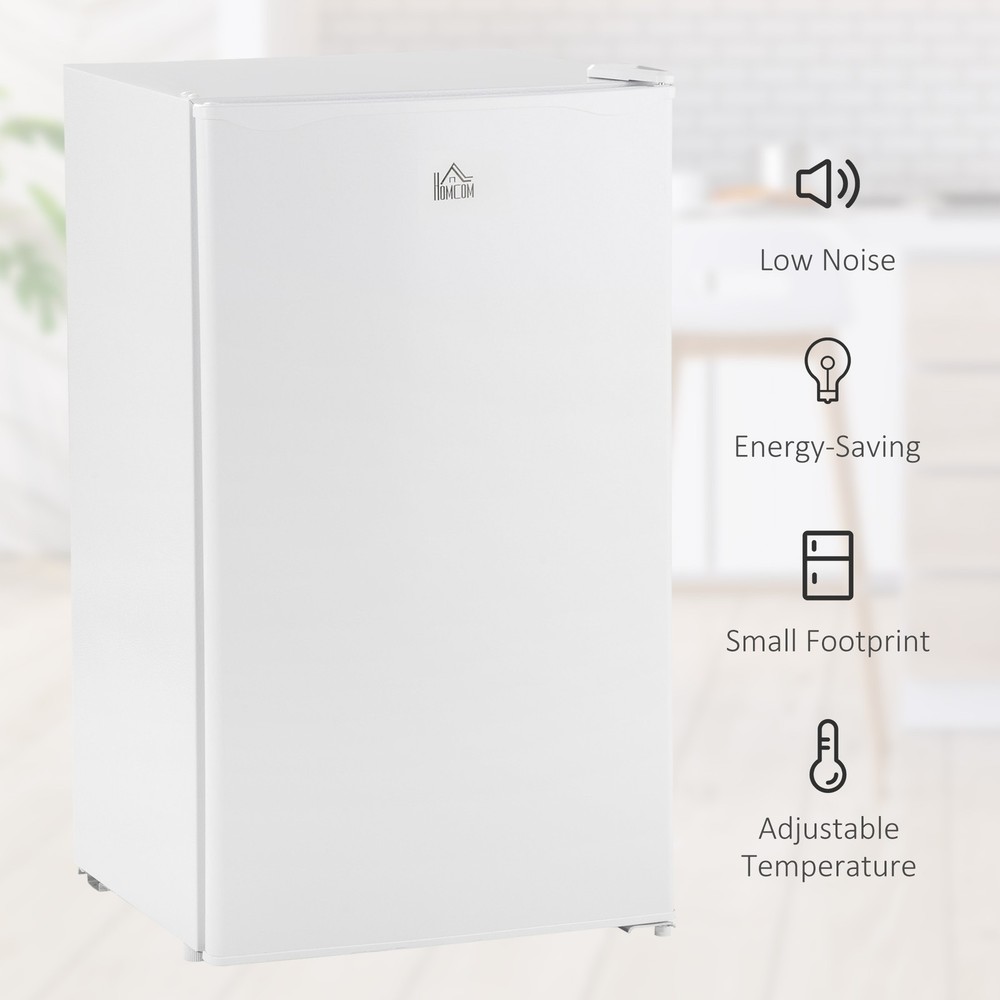 3.2 Cu.Ft Compact Refrigerator with Adjustable Thermostat, White