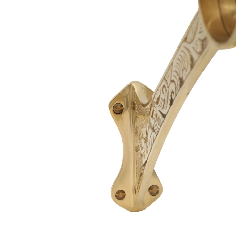 Swing Arm Cast Solid Brass Bar Foot Rail 2 inches