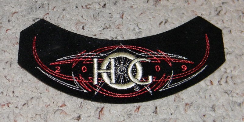 2009 HOG - Harley Davidson Owners Group HOG Rocker Patch - H.O.G. Patch