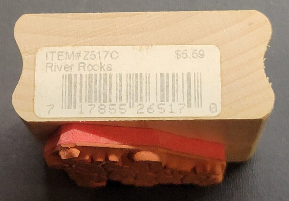 Wood/Rubber Stamp River Rocks Pathway Stones