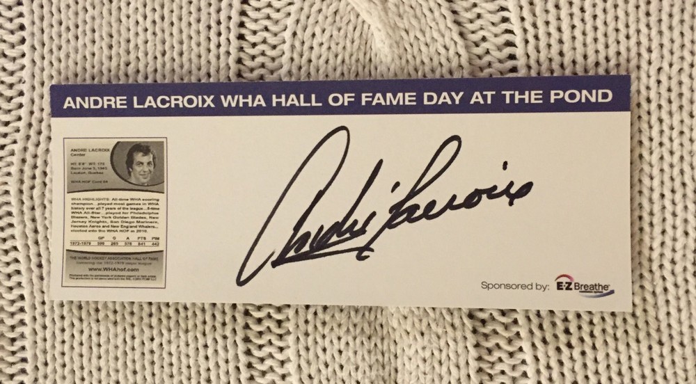 Andre Lacroix Hockey Signed Card Autographed
