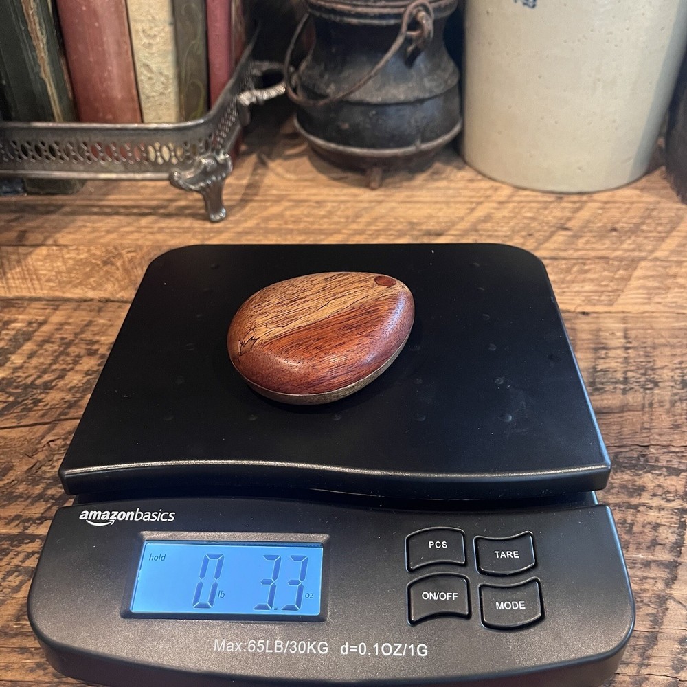 Handmade Solid Wood Compact Mirror Handheld Teardrop Shape - Beautiful!