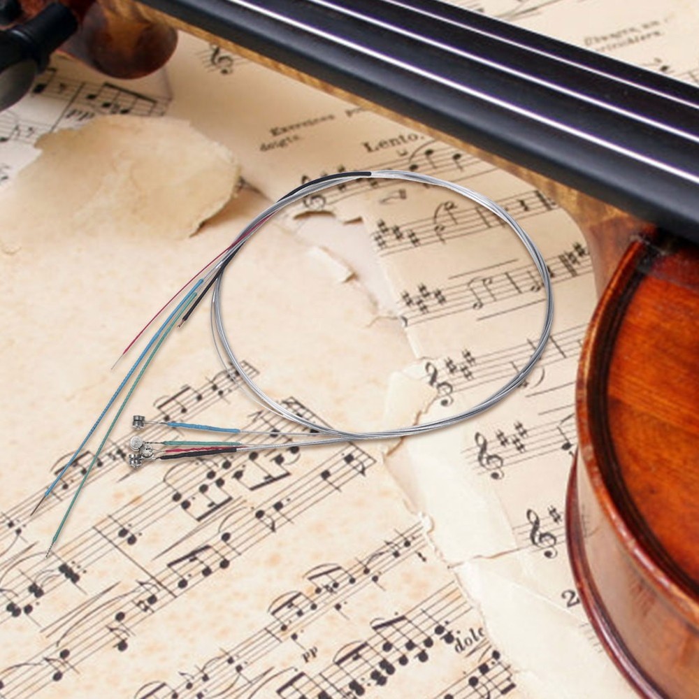 4 Pcs Replacement Strings Violin Fine Tuner Part Accessories Kit