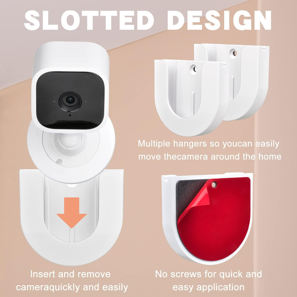 2 Pack Wall Mount for Blink Mini Indoor Camera,Strong Adhesive Camera Mount Base