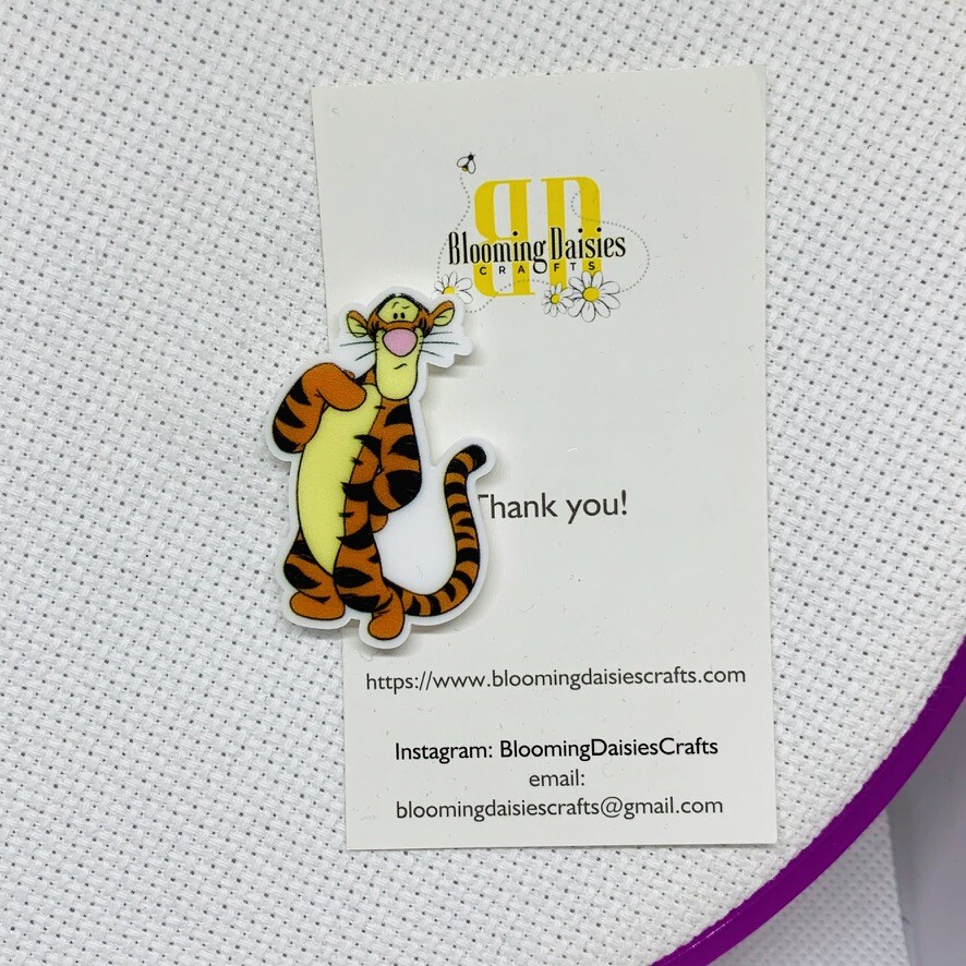 Magnetic Needle Minder Cross Stitch Tigger / Fridge Magnet