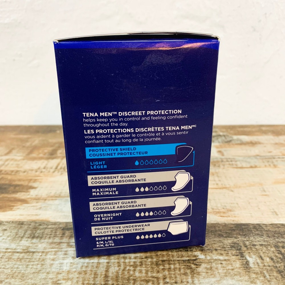 [NEW] TENA Men Active Fit Protective Shield Light Extra Thin (14 Pads Per Box)