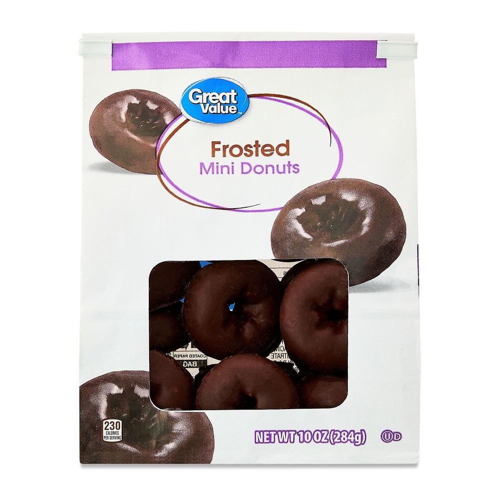 Great Value Frosted Mini Donuts, 10 Oz