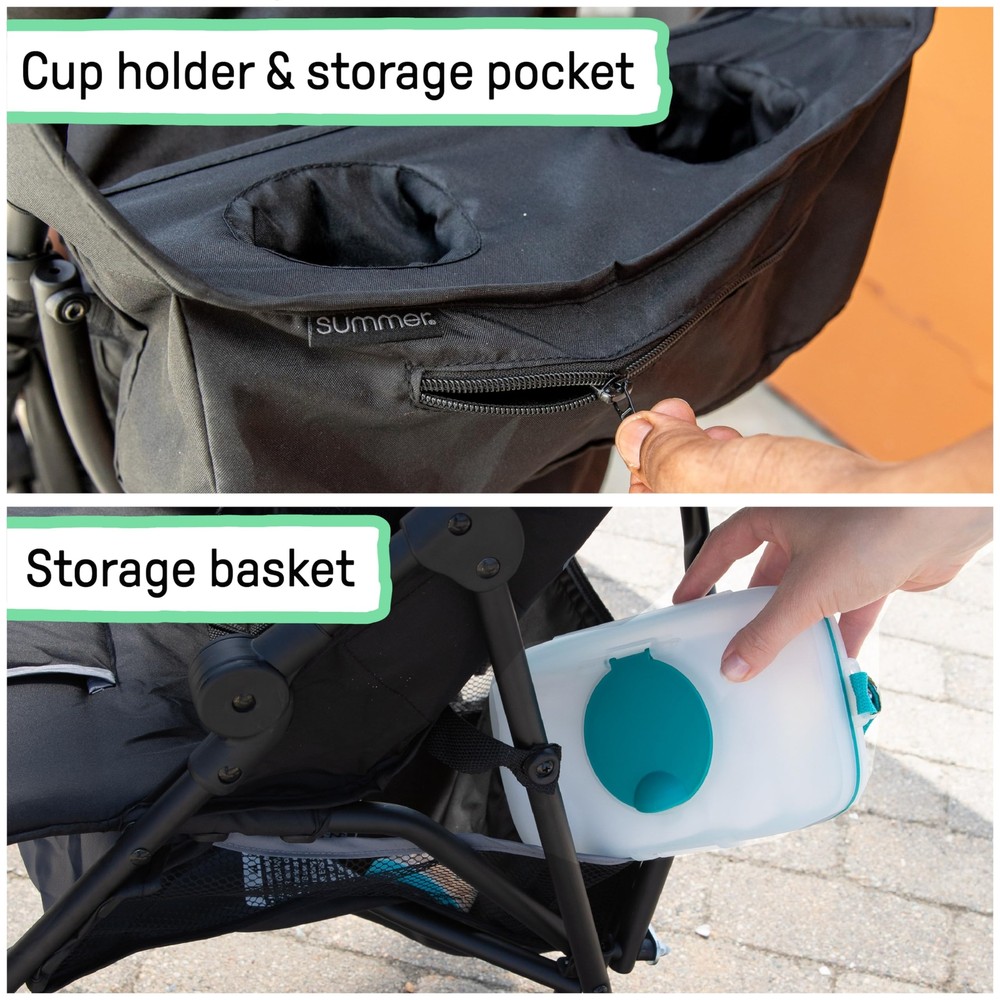 Summer Infant 3D Mini Convenience Stroller Lightweight Stroller Compact - Grey