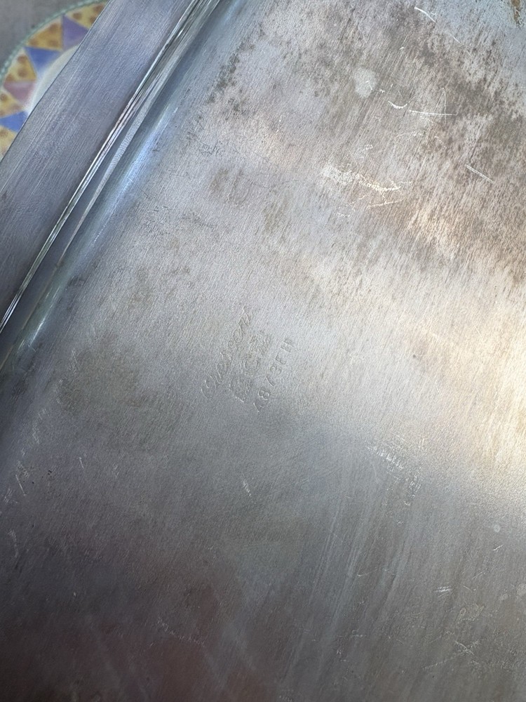 Vtg Crescent Silver Tray
