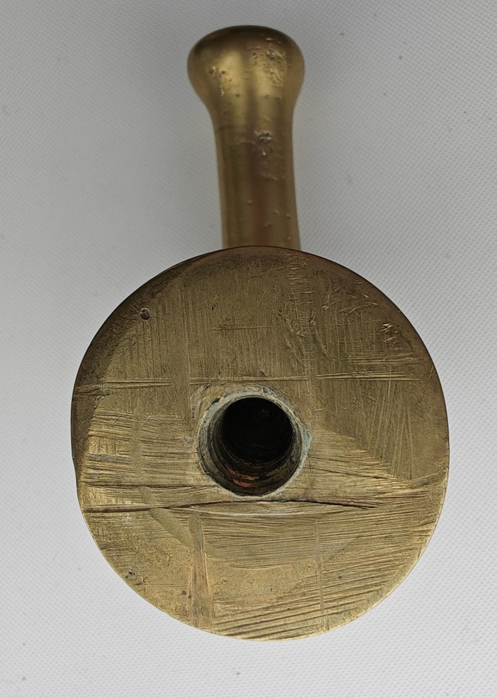 Vintage Brass Fist Hand With Scroll Door Pull Safe Handle