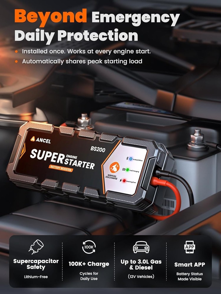 ANCEL BS200 Super Starter - Permanent Connected Starting System