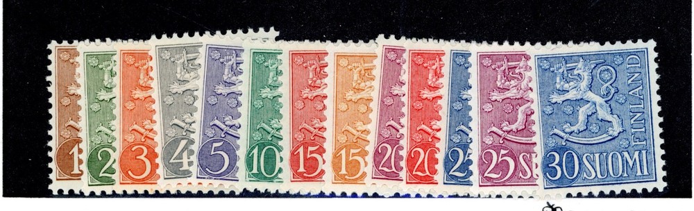 FINLAND--Complete Set Scott #312-#323