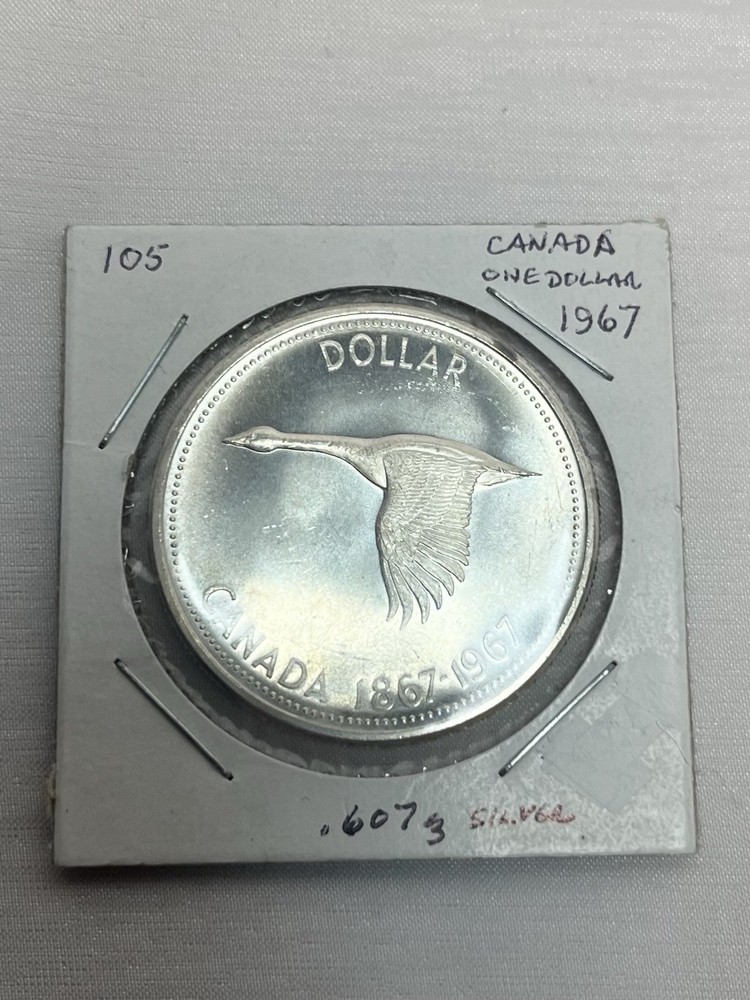 1967 Canada Silver Dollar Goose 80% Silver BU