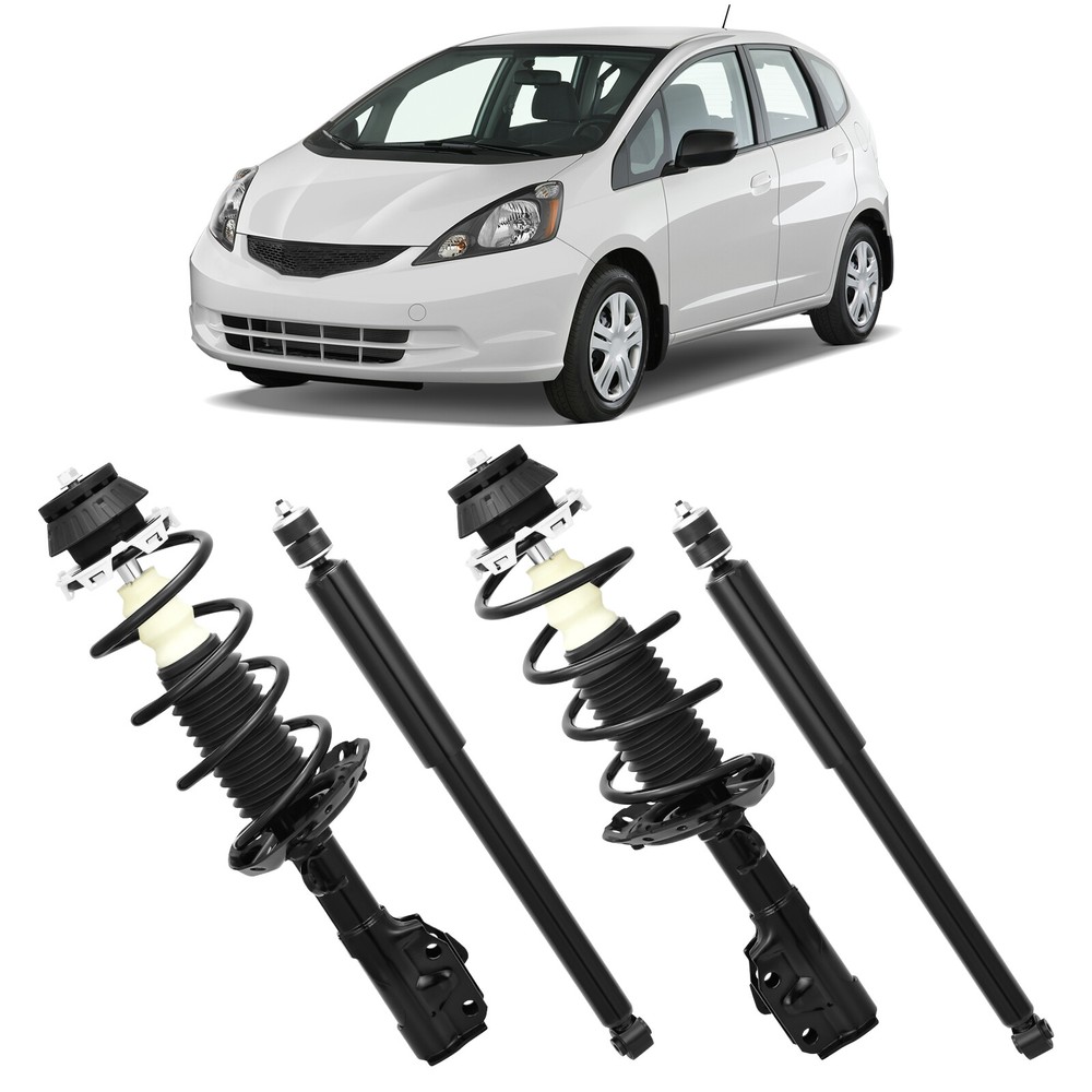 Front Complete Struts & Rear Shock Absorbers Assembly for 2009 - 2014 Honda Fit