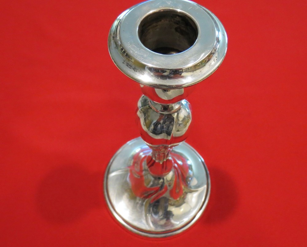 800 Fine Silver German Candlestick