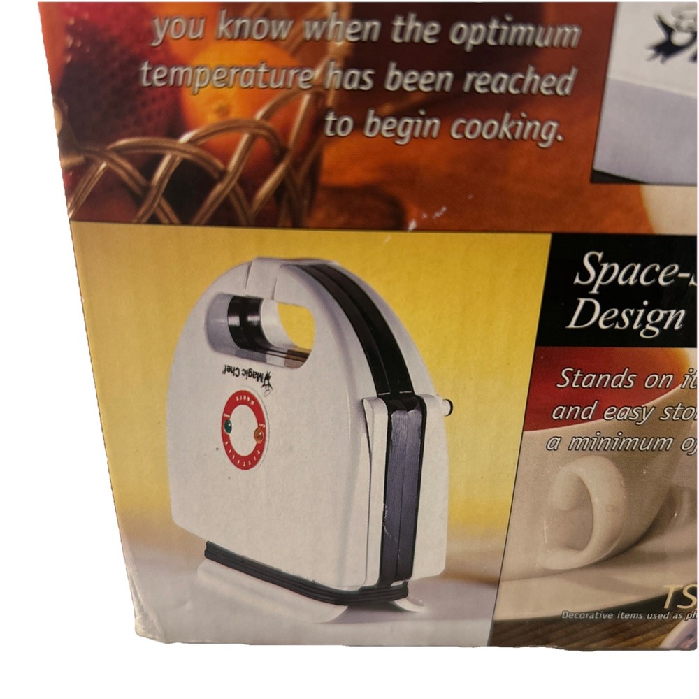 Magic Chef Pizzelle Electric Italian Cookie Maker TSK-245P Nonstick Space Saving