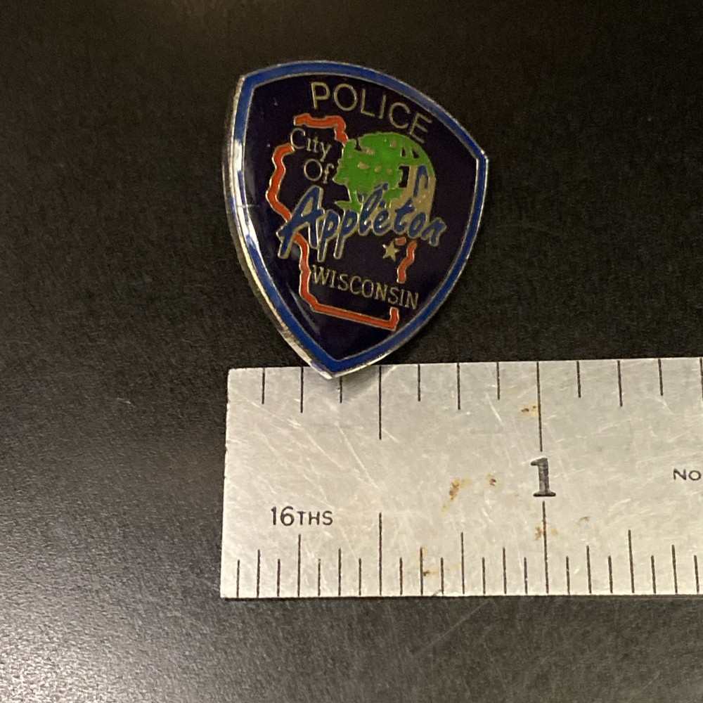 Appleton Wisconsin Police Shield Hat Lapel Pin