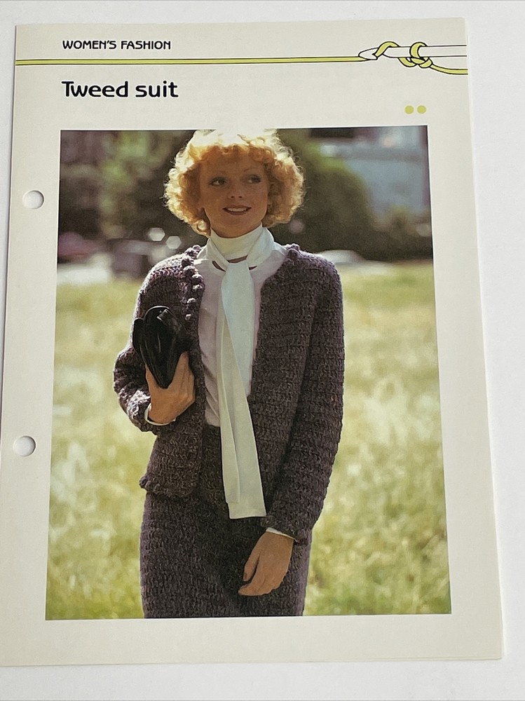Marshall Cavendish Womens Tweed Suit   Crochet Pattern