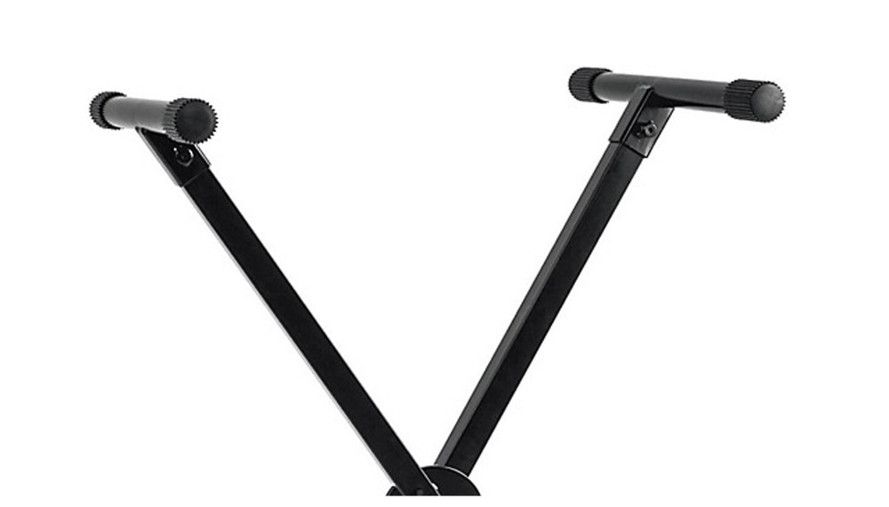 Adjustable Height Keyboard Piano X Stand - Black