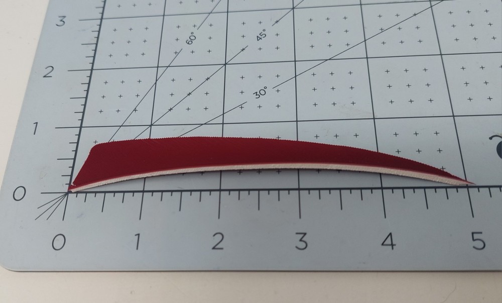 100pk Bullseye Archery Feathers 5" Right Wing: Shield Solid Deep Red Crimson