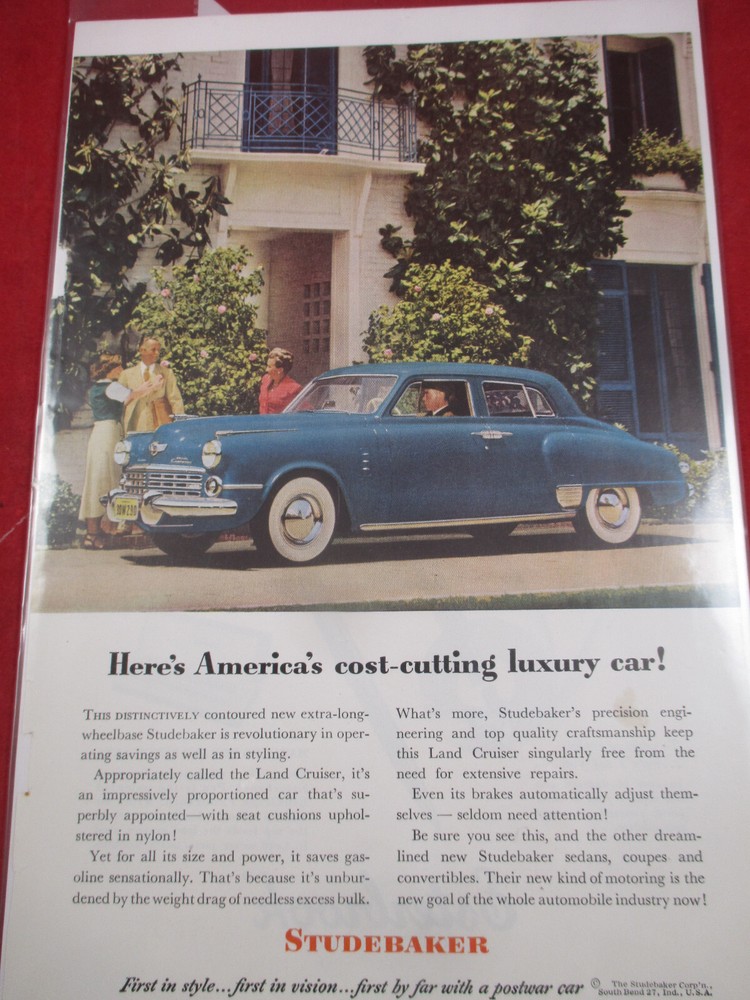1948 Print Ad Studebaker 4-DR Land Cruiser