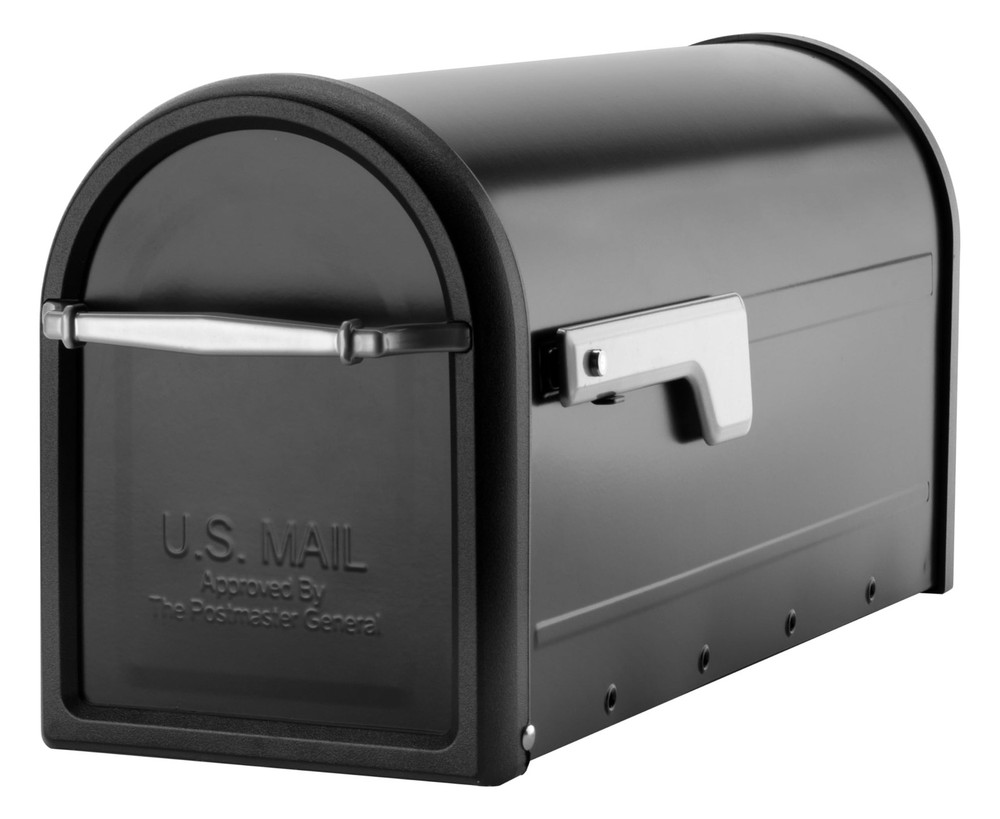 Architectural Mailboxes Chadwick Galvanized Steel Post Mount Medium, Black