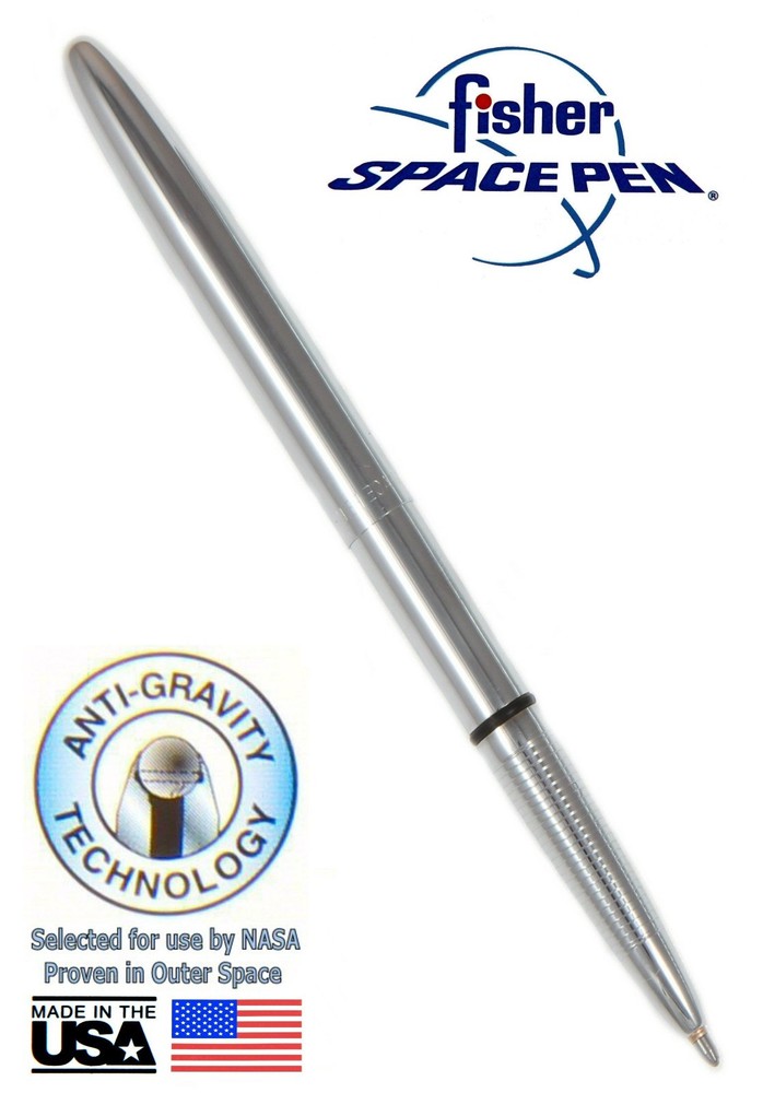 Fisher Space Pen's Chrome Bullet Pen #400 Plus An Extra Black Refill