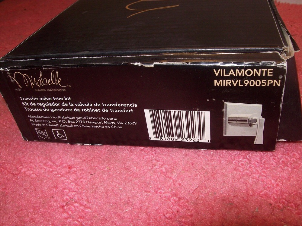 Mirabelle Vilamonte Single Handle Multi Function Diverter Valve Trim MIRVL9005PN