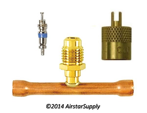 C&D Copper Access Tee Valve 1/4" CD8414 Package of 2