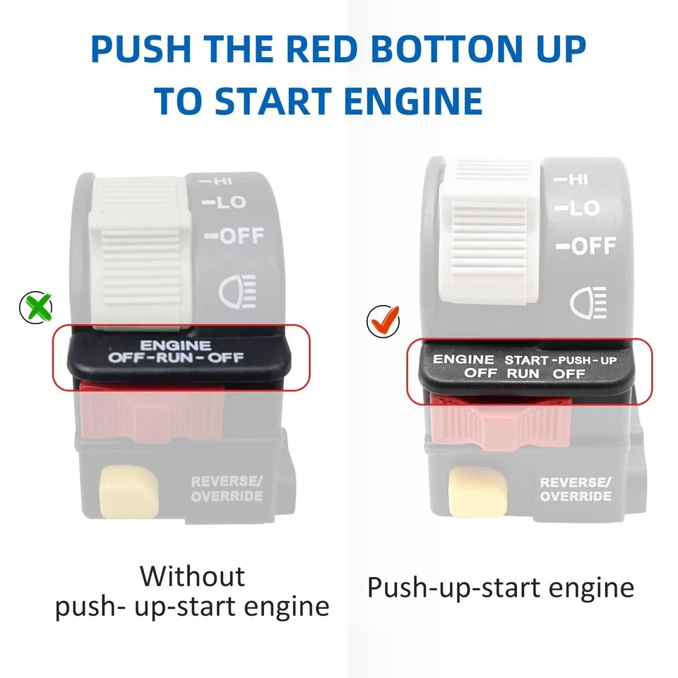 Left Handlebar Engine Start Off Headlight HI LO Switch for Polaris...