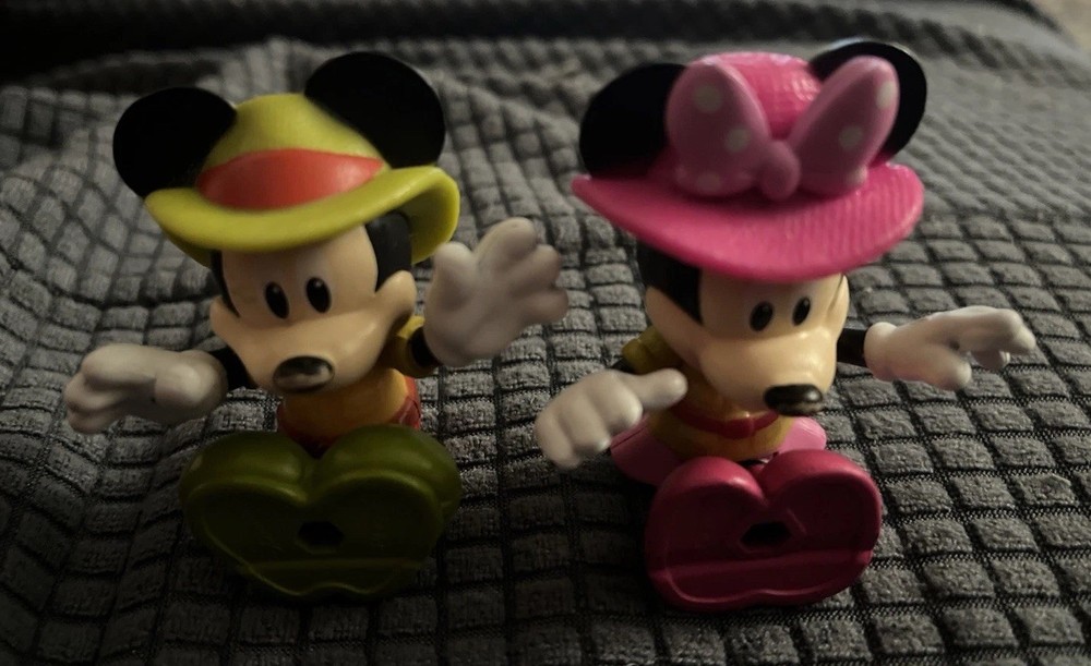 Disney Minnie Mouse and Mickey Mouse Adjustable Figures 3” each