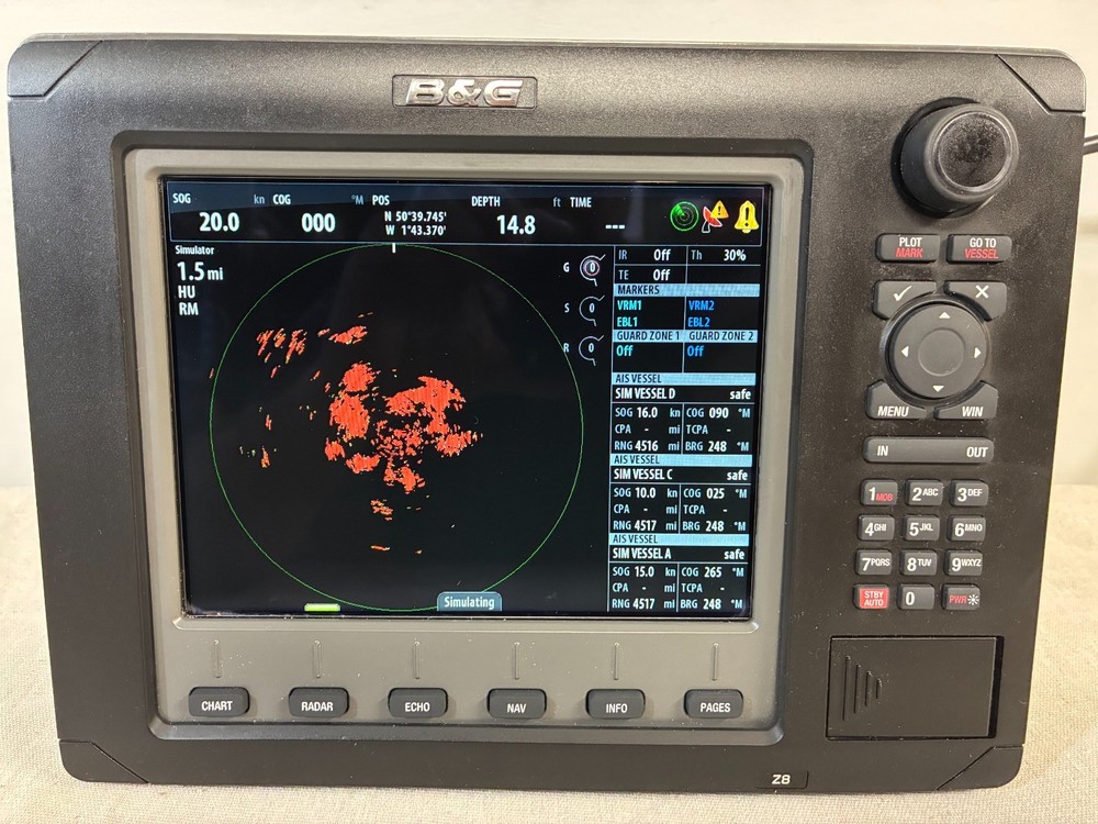 B&G Z8 8" Multi Function Display Navico Simrad Tested/Warranty!