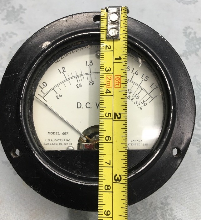 Vintage Hickok Electrical D.C. Volt Meter Model 46-R