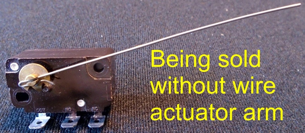 Cherry E51 Switch WITHOUT Actuator Arm, Clockwise to actuate, NEW, Sensitive