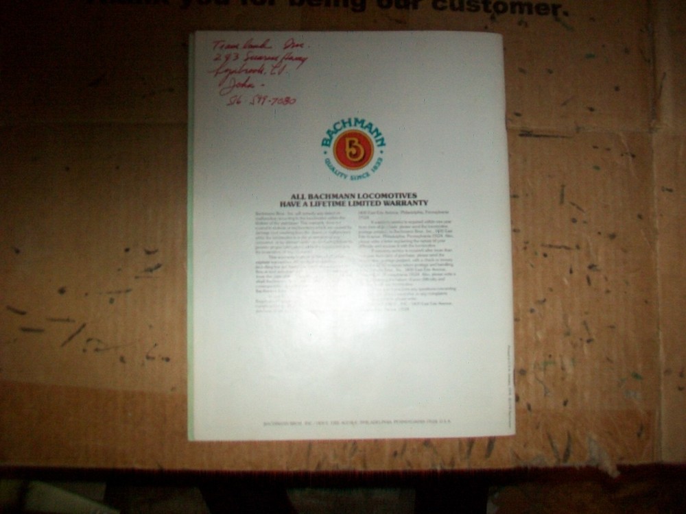 Vintage 1978 Bachmann Model Train Catalog