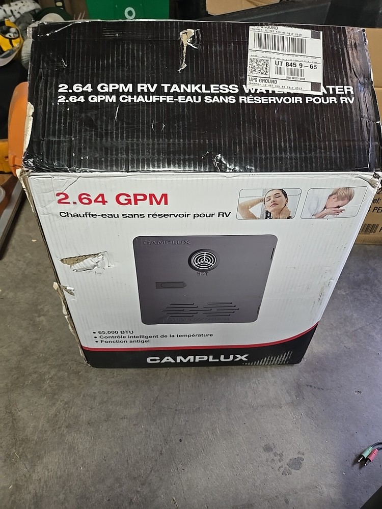 Camplux 2.64 GPM RV Tankless Water Heater Propane Heater Black RS264b
