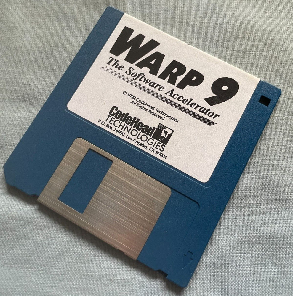 WARP 9 - 1992 Atari ST Computer CodeHead Software Accelerator 3.5" Disk UNTESTED