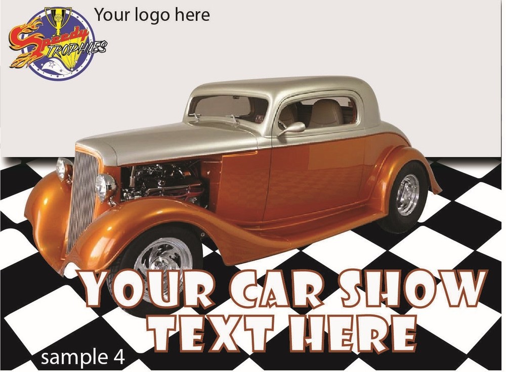 75 4"x3" CUSTOM CAR SHOW DASH PLAQUES!