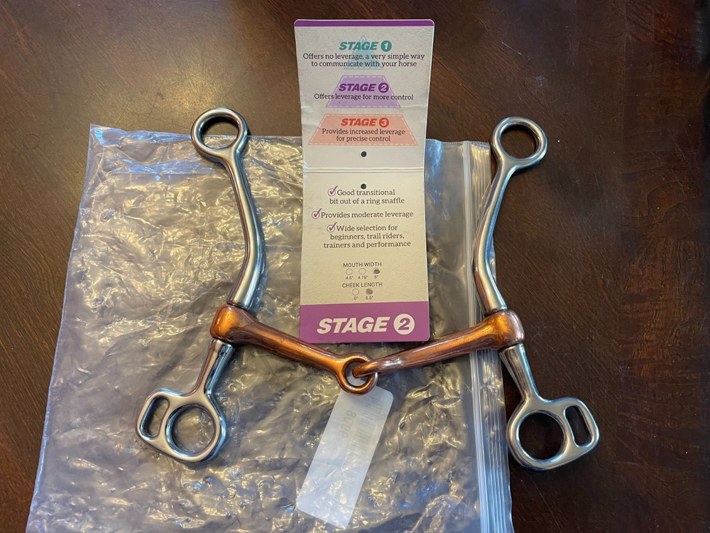 Copper Mouth Tom Thumb 5" Snaffle Bit for Training Stage 2