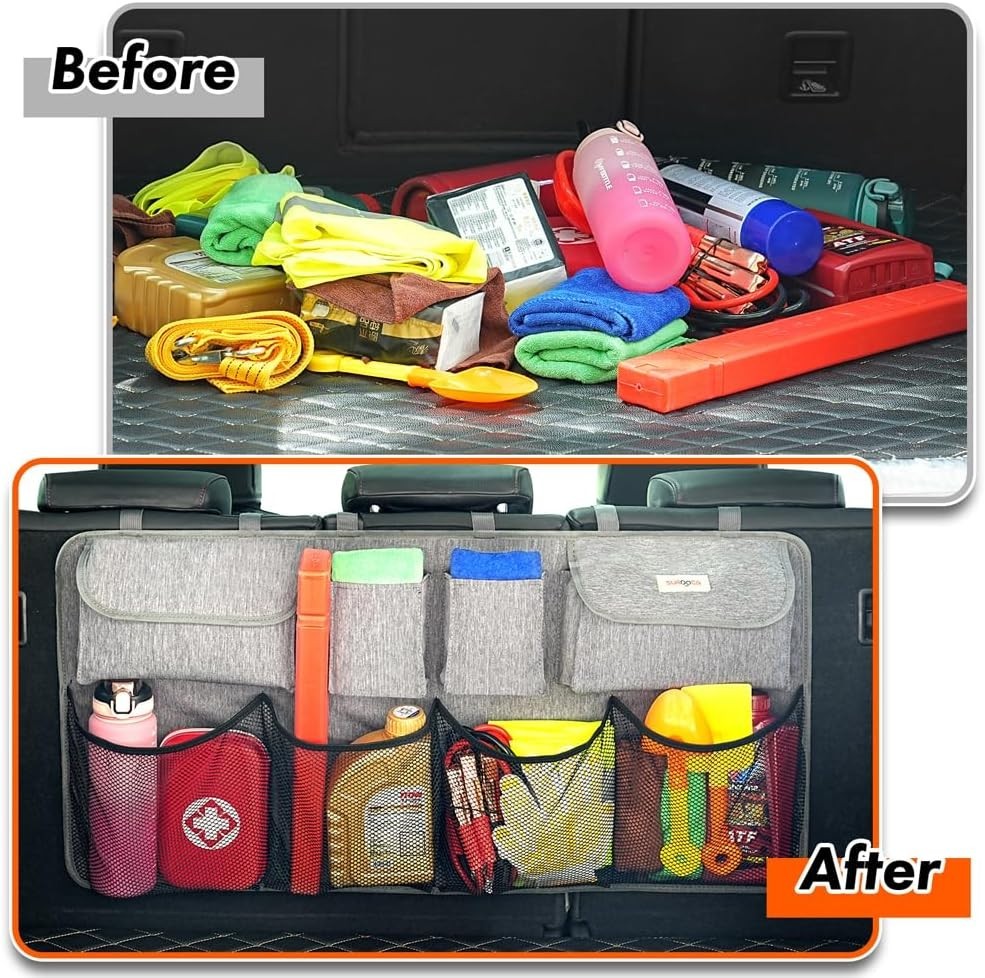 Versatile Waterproof Trunk Organizer - 8 Compartments for Ultimate Storage