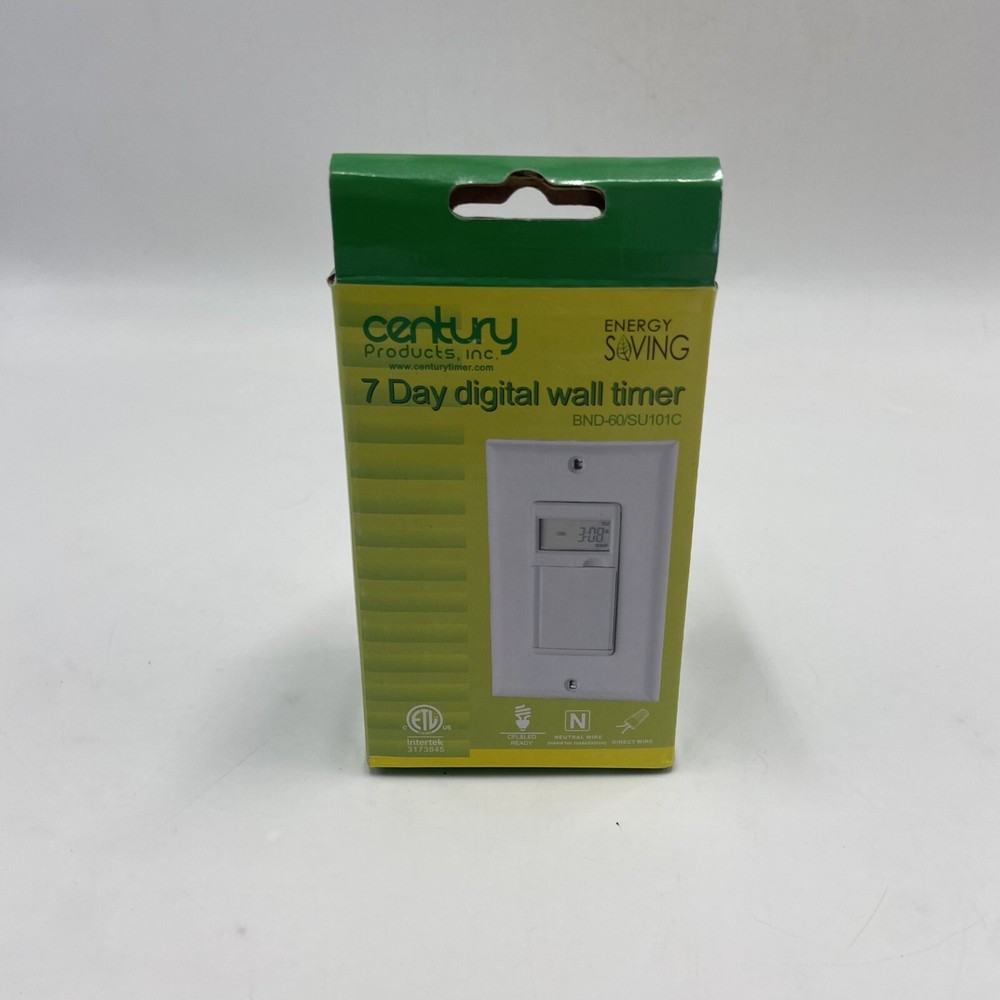 Century Digital In-Wall 7 Day Programmable Timer BND-60 SU101C