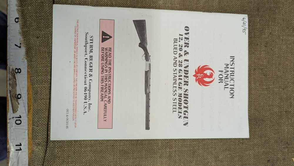 Instruction Manual, Ruger SR1911 Instruction Manual