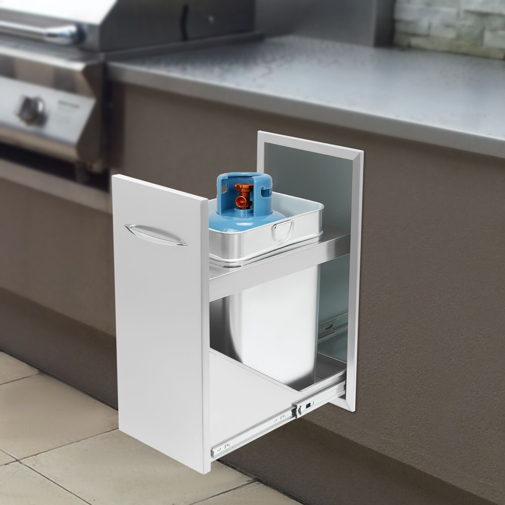 Stainless Steel Pull-Out Trash Drawer for Organized, Clean Spaces